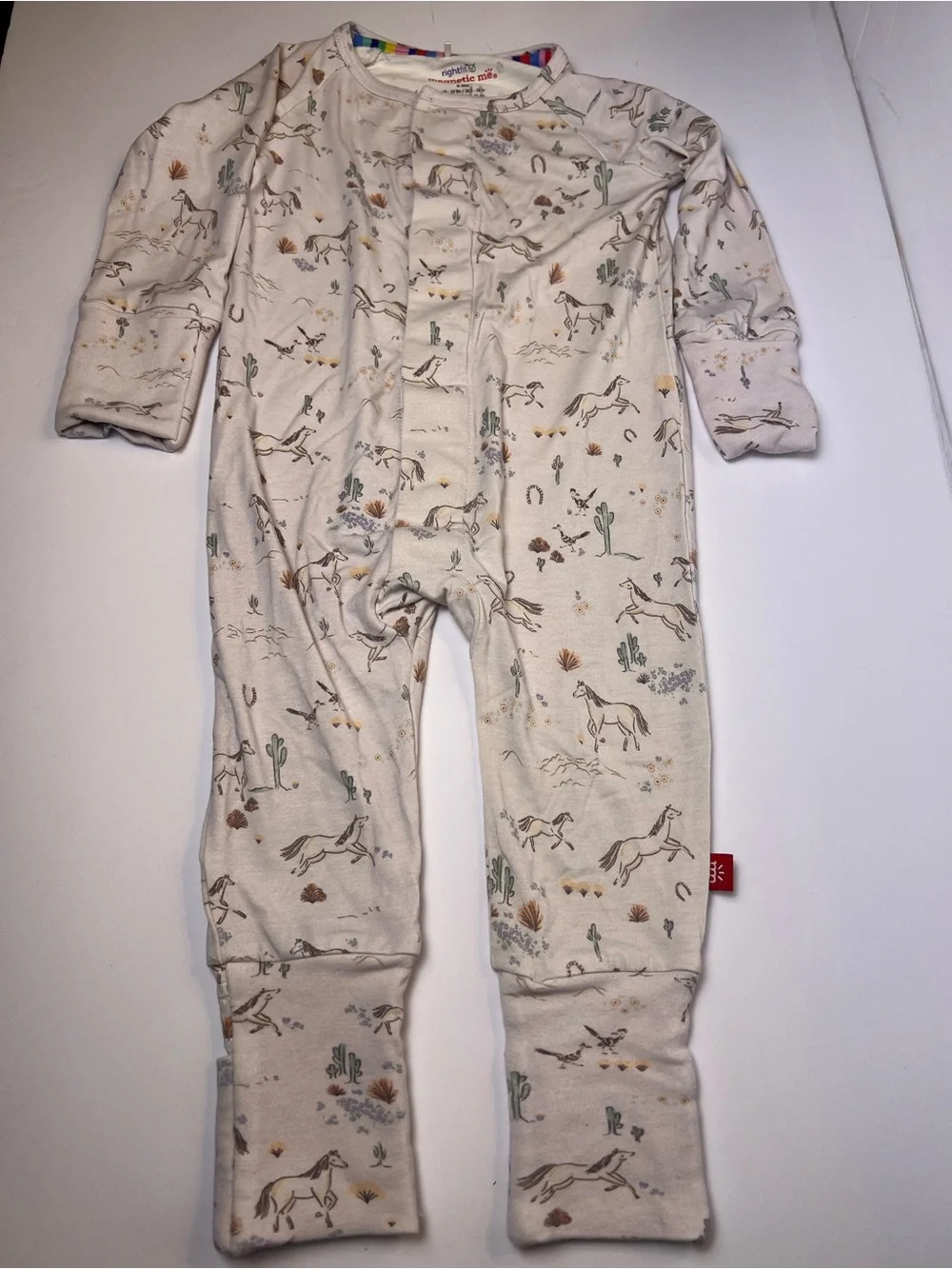 Magnetic Me Born to Run Horse Desert Modal Footie Pajamas 6-9 Months